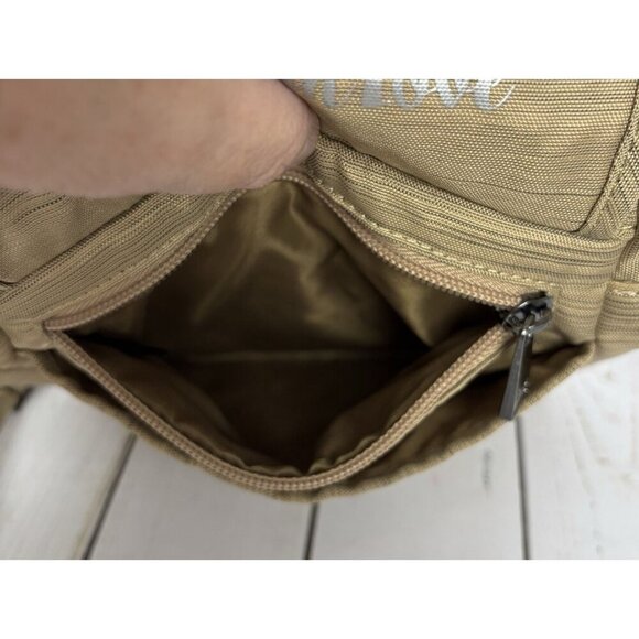 Lug Flapper SE Convertible Crossbody Bag Brushed Gold Water ottle Pocket 8.5x5x3 - Picture 7 of 12